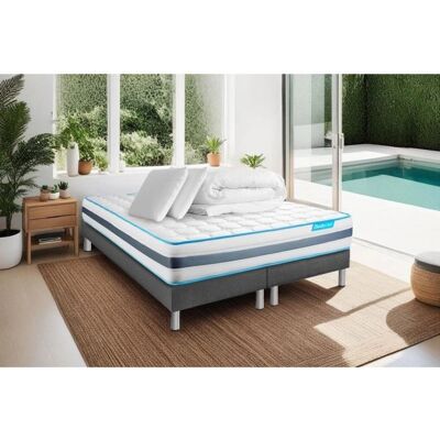 BODYCARE Bodypack 280200G - Ensemble complet de lit - Gris - Matelas + 2 sommiers - Publicité BODYCARE Bodypack 280200G - Ensemble complet de lit - Gris - Matelas + 2 sommiers - Publicité