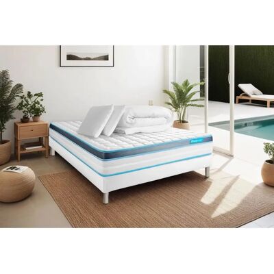 Bodycare - Pack Lit Complet 160x200 cm - Matelas + Sommier + Housse - Publicité Bodycare - Pack Lit Complet 160x200 cm - Matelas + Sommier + Housse - Publicité