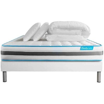 BODYCARE Bodypack 160x200 - Matelas + Sommier - Blanc - Publicité BODYCARE Bodypack 160x200 - Matelas + Sommier - Blanc - Publicité