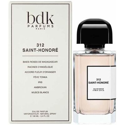 BDK Parfums 312 Saint-Honoré Eau de Parfum, 100ml BDK Parfums 312 Saint-Honoré Eau de Parfum, 100ml