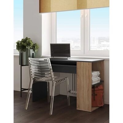 TEMAHOME Yale - Bureau moderne avec 3 compartiments, Noir TEMAHOME Yale - Bureau moderne avec 3 compartiments, Noir
