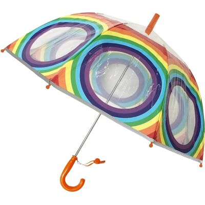 SMATI Kinder Transparent-Regenbogen-Regenschirm - 71cm - Windfest SMATI Kinder Transparent-Regenbogen-Regenschirm - 71cm - Windfest