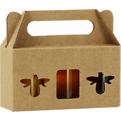 Apiculture.net - Matériel apicole français 10 coffrets carton pour 3 pots de 125g - 3 pots 125 g - Packaging - Publicité Apiculture.net - Matériel apicole français 10 coffrets carton pour 3 pots de 125g - 3 pots 125 g - Packaging - Publicité