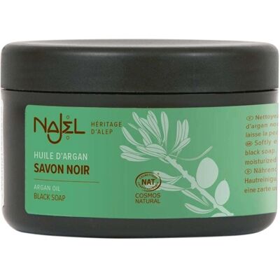 Najel - Savon noir à l'Huile d'Argan Bio - 180 g - Soap - Publicité Najel - Savon noir à l'Huile d'Argan Bio - 180 g - Soap - Publicité