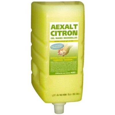 Gel Main Citron Aexalt avec Microperles - 3L + Pompe - Publicité Gel Main Citron Aexalt avec Microperles - 3L + Pompe - Publicité