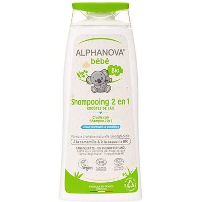 Alphanova Bébé Shampooing Bio 2 en 1 – Croûtes de Lait - 200ml Alphanova Bébé Shampooing Bio 2 en 1 – Croûtes de Lait - 200ml