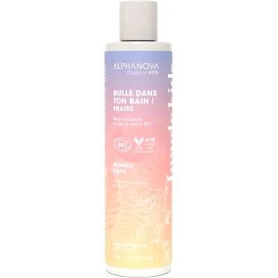 Alphanova Kids Bain Moussant Bio aux Fraises - Bain pour Enfants - Publicité Alphanova Kids Bain Moussant Bio aux Fraises - Bain pour Enfants - Publicité