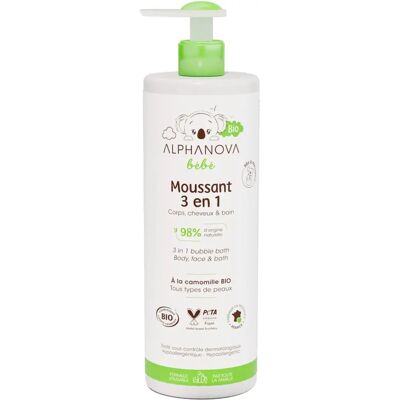 Alphanova Bebe Bio 3-en-1 Lavage Bébé - Produits de Soins pour Bébé - Publicité Alphanova Bebe Bio 3-en-1 Lavage Bébé - Produits de Soins pour Bébé - Publicité