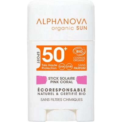 Alphanova Sun Stick SPF50+ - Rose - Crème solaire - Publicité Alphanova Sun Stick SPF50+ - Rose - Crème solaire - Publicité