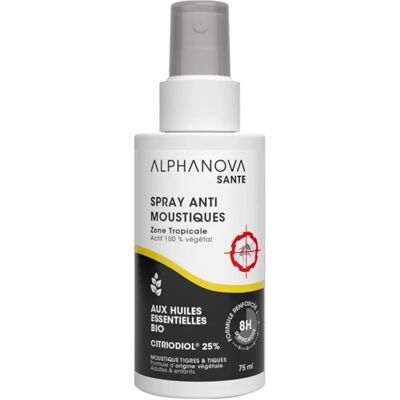 Spray repelente de mosquitos orgánico Alphanova Santé Zona Tropical - 8 h Spray repelente de mosquitos orgánico Alphanova Santé Zona Tropical - 8 h