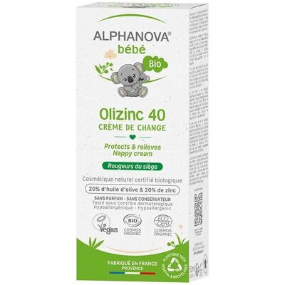 Alphanova Baby Olizinc 40 Gesichtscreme - Natürliche Windelrötungspflege Alphanova Baby Olizinc 40 Gesichtscreme - Natürliche Windelrötungspflege