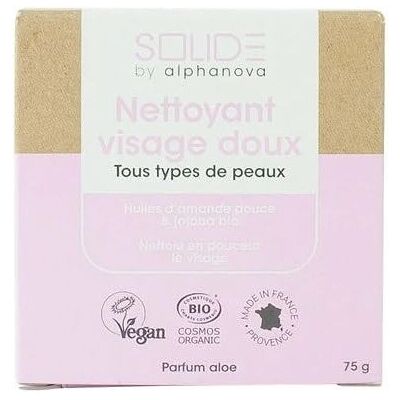Alphanova Bio Fester Gesichtsreiniger - Sanft, Vegan, 75g Alphanova Bio Fester Gesichtsreiniger - Sanft, Vegan, 75g
