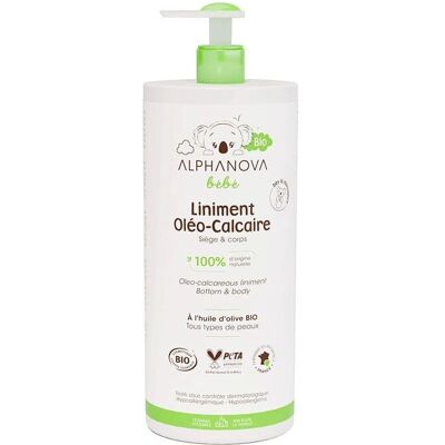 Liniment Bio Bébé Alphanova - Soin de la zone du couche - 900ml - Publicité Liniment Bio Bébé Alphanova - Soin de la zone du couche - 900ml - Publicité