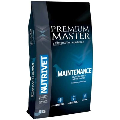 Croquettes Nutrivet 15 kg - Entretien Premium Master - Publicité Croquettes Nutrivet 15 kg - Entretien Premium Master - Publicité