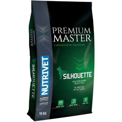 Nutrivet Master Silhouette Croquettes - Poulet, Contrôle du poids, Repas complet Nutrivet Master Silhouette Croquettes - Poulet, Contrôle du poids, Repas complet