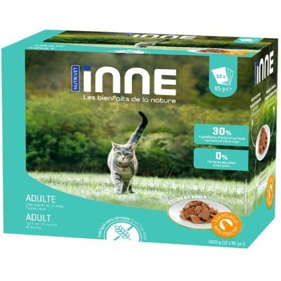 Nutrivet Inne våtfoder för vuxna katter - Kyckling, 24x85g Nutrivet Inne våtfoder för vuxna katter - Kyckling, 24x85g