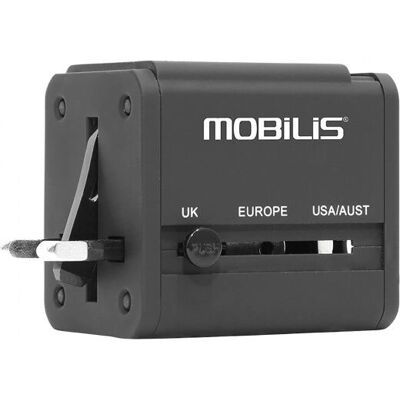 Mobilis 001243 Univerzális Utazó Töltő - 2 USB - Fekete Mobilis 001243 Univerzális Utazó Töltő - 2 USB - Fekete