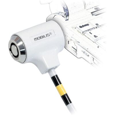 Candado de cable blanco Mobilis 001225 - Seguridad 1.8m Candado de cable blanco Mobilis 001225 - Seguridad 1.8m