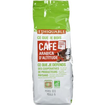 Ethiquable Café bio équitable Pérou - 1kg Arabica Torréfaction moyenne - Publicité Ethiquable Café bio équitable Pérou - 1kg Arabica Torréfaction moyenne - Publicité