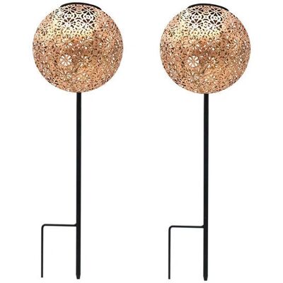 Lumisky Agadir Solarlaternen - 2 Stück - Warmweißes LED - 45cm - Elegantes Design Lumisky Agadir Solarlaternen - 2 Stück - Warmweißes LED - 45cm - Elegantes Design