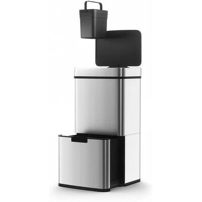 Kitchen Move - Cestino automatico 75L Narvik - Argento Kitchen Move - Cestino automatico 75L Narvik - Argento