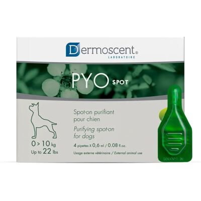 Trattamento Dermoscent PYOspot per Cani - 1-10kg - 4 Pipette Trattamento Dermoscent PYOspot per Cani - 1-10kg - 4 Pipette