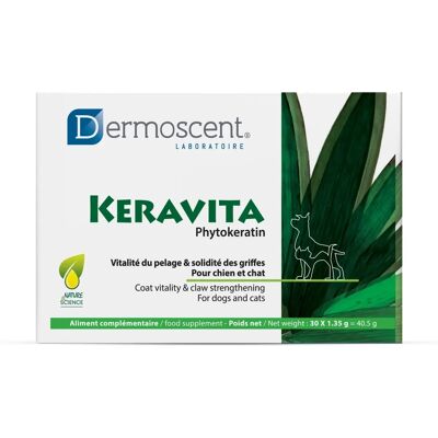 Dermoscent Keravita - Suplementos para perros y gatos - 30 tabletas Dermoscent Keravita - Suplementos para perros y gatos - 30 tabletas
