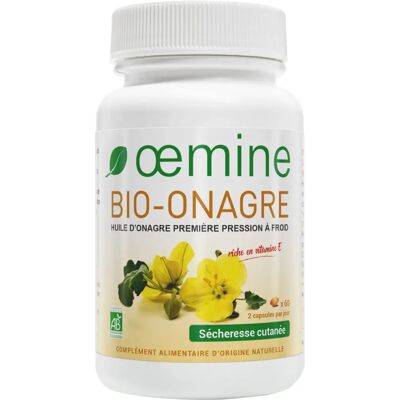 Huile d’onagre biologique Oemine 60 capsules - Complément alimentaire - Publicité Huile d’onagre biologique Oemine 60 capsules - Complément alimentaire - Publicité