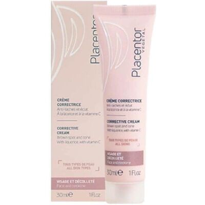 Crème Correctrice Visage Placentor Végétal - Éclat & Taches - Publicité Crème Correctrice Visage Placentor Végétal - Éclat & Taches - Publicité