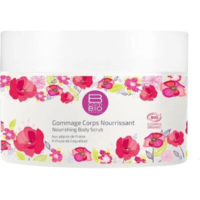BcomBIO Gommage Corps aux Pépins de Fraise et Sucre - Publicité BcomBIO Gommage Corps aux Pépins de Fraise et Sucre - Publicité