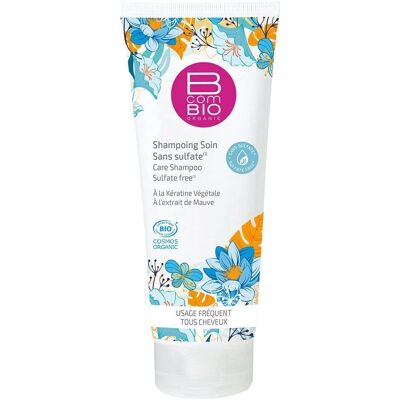 Shampoing Bio BcomBIO - Kératine Végétale & Vinaigre de Malva - Soins Famille - Publicité Shampoing Bio BcomBIO - Kératine Végétale & Vinaigre de Malva - Soins Famille - Publicité