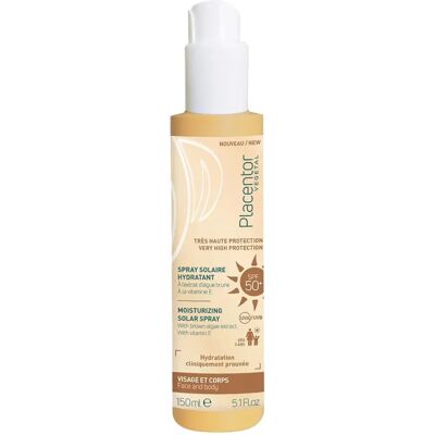 Spray solaire hydratant SPF 50+ Placentor Végétal - Visage & Corps - Publicité Spray solaire hydratant SPF 50+ Placentor Végétal - Visage & Corps - Publicité
