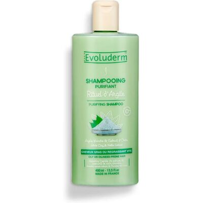Shampoing à l'argile blanche Evoluderm - Soin capillaire - Publicité Shampoing à l'argile blanche Evoluderm - Soin capillaire - Publicité