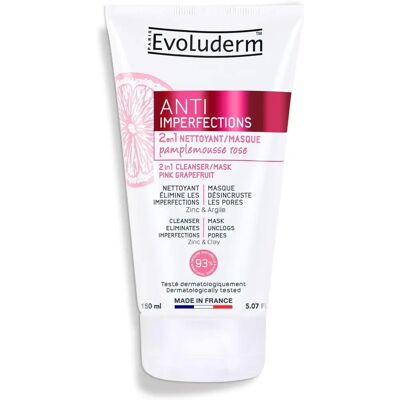 Evoluderm - Masque Nettoyant 2 en 1 - 150ml - Publicité Evoluderm - Masque Nettoyant 2 en 1 - 150ml - Publicité