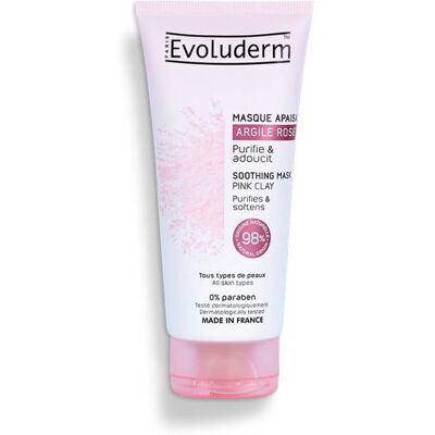 Masque Visage à l'Argile Rose Evoluderm - Masque Visage - Publicité Masque Visage à l'Argile Rose Evoluderm - Masque Visage - Publicité