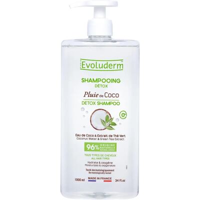 Shampoing Détox à la Coco Evoluderm - Soin capillaire - Publicité Shampoing Détox à la Coco Evoluderm - Soin capillaire - Publicité