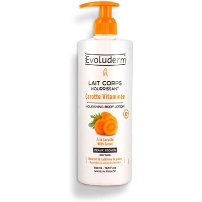 Evoluderm Lotion Corporelle Carotte - Body Lotion - Publicité Evoluderm Lotion Corporelle Carotte - Body Lotion - Publicité