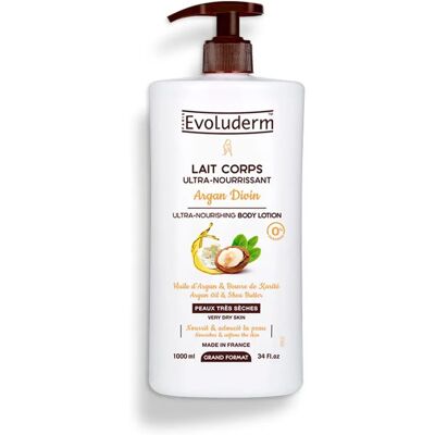 Lait Corporel Argan et Karité Evoluderm - Publicité Lait Corporel Argan et Karité Evoluderm - Publicité