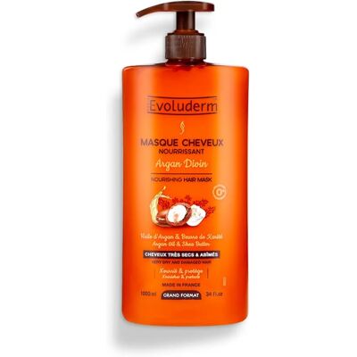 Evoluderm Masque Cheveux Argan et Karité - Soins capillaires - Publicité Evoluderm Masque Cheveux Argan et Karité - Soins capillaires - Publicité