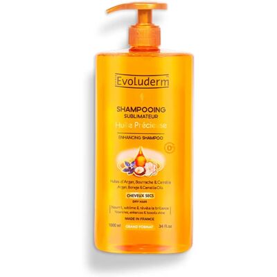 Shampoing à l'huile d'argan Evoluderm - Nourrissant cheveux secs - 1L - Publicité Shampoing à l'huile d'argan Evoluderm - Nourrissant cheveux secs - 1L - Publicité