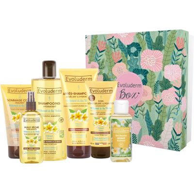evoluderm - Coffret Cadeau Paradisiaque Corps & Cheveux - Monoï À La Folie - Publicité evoluderm - Coffret Cadeau Paradisiaque Corps & Cheveux - Monoï À La Folie - Publicité