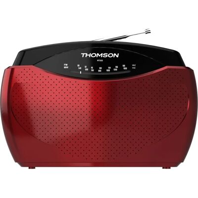 Radio Portátil Thomson RT223 - Analógico FM MW Negro Rojo Radio Portátil Thomson RT223 - Analógico FM MW Negro Rojo