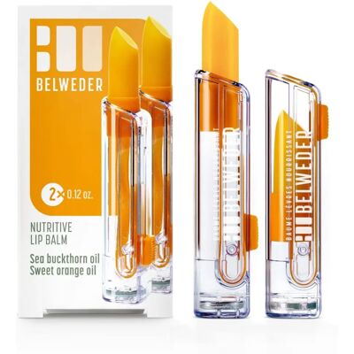 Belweder 7 g Baume à Lèvres - Argousier & Orange - Nourrissant & Antioxydant - Publicité Belweder 7 g Baume à Lèvres - Argousier & Orange - Nourrissant & Antioxydant - Publicité