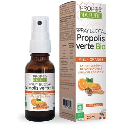 Spray buccal bio de Propos' Nature à la propolis et extrait de grenade - 20ml - Publicité Spray buccal bio de Propos' Nature à la propolis et extrait de grenade - 20ml - Publicité