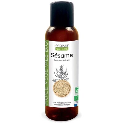Huile Végétale Bio de Sésame - 500ml - Publicité Huile Végétale Bio de Sésame - 500ml - Publicité