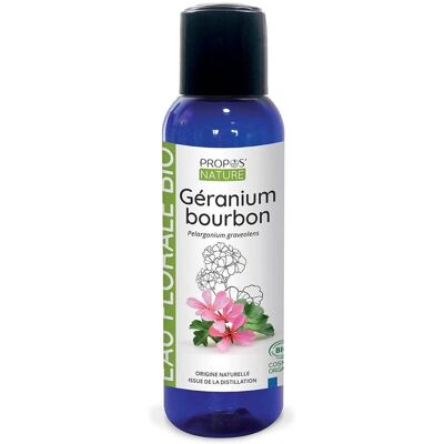 Propos Nature Bourbon Geranium Hydrolate - Régénérant, apaisant, purifiant - Hydrolat - Publicité Propos Nature Bourbon Geranium Hydrolate - Régénérant, apaisant, purifiant - Hydrolat - Publicité