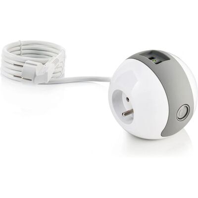 Multiprise multimedia ronde WATT&CO - 2x16A, 1x6A, USB 2.1A - Publicité Multiprise multimedia ronde WATT&CO - 2x16A, 1x6A, USB 2.1A - Publicité