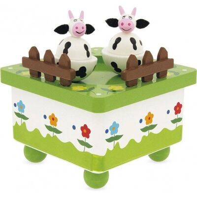 Boîte à Musique Vache - Vert - 10x10x8 cm - Boîte à Musique - Publicité Boîte à Musique Vache - Vert - 10x10x8 cm - Boîte à Musique - Publicité
