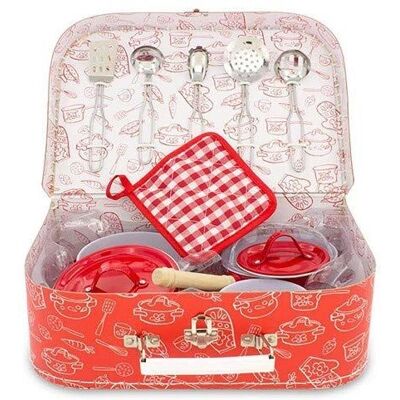 Set de Vaisselle en Métal ULYSSE pour Enfants - 10 Pièces - Rouge - Publicité Set de Vaisselle en Métal ULYSSE pour Enfants - 10 Pièces - Rouge - Publicité