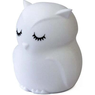 Ulysse Veilleuse Nuit - Hibou - Silicone - Blanc - 9,2x10,3x12cm - Publicité Ulysse Veilleuse Nuit - Hibou - Silicone - Blanc - 9,2x10,3x12cm - Publicité